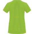 Lime - Back - Roly Womens-Ladies Bahrain Short-Sleeved Sports T-Shirt