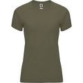 Military Green - Front - Roly Womens-Ladies Bahrain Short-Sleeved Sports T-Shirt