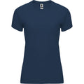 Navy Blue - Front - Roly Womens-Ladies Bahrain Short-Sleeved Sports T-Shirt