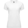 White - Front - Roly Womens-Ladies Bahrain Short-Sleeved Sports T-Shirt