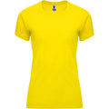 Yellow - Front - Roly Womens-Ladies Bahrain Short-Sleeved Sports T-Shirt