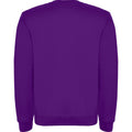 Purple - Back - Roly Unisex Adult Clasica Crew Neck Sweatshirt