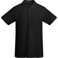 Solid Black - Front - Roly Mens Prince Short-Sleeved Polo Shirt