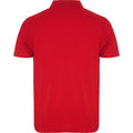 Red - Back - Roly Unisex Adult Austral Short-Sleeved Polo Shirt