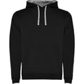 Solid Black-Grey Marl - Front - Roly Mens Urban Hoodie