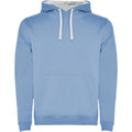 Sky Blue-White - Front - Roly Mens Urban Hoodie