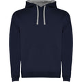 Navy Blue-Grey Marl - Front - Roly Mens Urban Hoodie