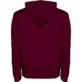 Maroon-Grey Marl - Back - Roly Mens Urban Hoodie