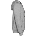 Grey Marl-Solid Black - Side - Roly Mens Urban Hoodie