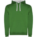 Kelly Green-White - Front - Roly Mens Urban Hoodie