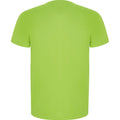 Lime - Back - Roly Childrens-Kids Imola Short-Sleeved Sports T-Shirt