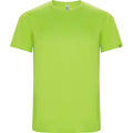 Fluorescent Green - Front - Roly Childrens-Kids Imola Short-Sleeved Sports T-Shirt