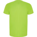 Fluorescent Green - Back - Roly Childrens-Kids Imola Short-Sleeved Sports T-Shirt