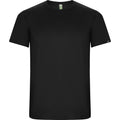 Solid Black - Front - Roly Childrens-Kids Imola Short-Sleeved Sports T-Shirt