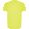 Fluorescent Yellow - Back - Roly Childrens-Kids Imola Short-Sleeved Sports T-Shirt