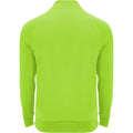 Fluorescent Green - Back - Roly Childrens-Kids Epiro Quarter Zip Long-Sleeved Sweatshirt