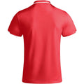 Red-White - Back - Roly Mens Tamil Short-Sleeved Polo Shirt