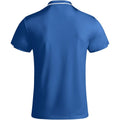 Royal Blue-White - Back - Roly Mens Tamil Short-Sleeved Polo Shirt