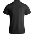 Solid Black-White - Back - Roly Mens Tamil Short-Sleeved Polo Shirt