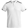 White-Solid Black - Front - Roly Mens Tamil Short-Sleeved Polo Shirt