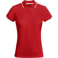 Red-White - Front - Roly Womens-Ladies Tamil Short-Sleeved Sports Polo Shirt