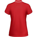 Red-White - Back - Roly Womens-Ladies Tamil Short-Sleeved Sports Polo Shirt