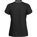 Solid Black-White - Back - Roly Womens-Ladies Tamil Short-Sleeved Sports Polo Shirt