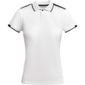 White-Solid Black - Front - Roly Womens-Ladies Tamil Short-Sleeved Sports Polo Shirt