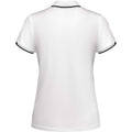 White-Solid Black - Back - Roly Womens-Ladies Tamil Short-Sleeved Sports Polo Shirt