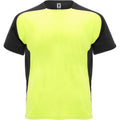 Fluro Yellow-Solid Black - Front - Roly Unisex Adult Bugatti Sports T-Shirt