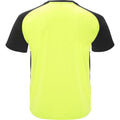 Fluro Yellow-Solid Black - Back - Roly Unisex Adult Bugatti Sports T-Shirt