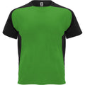 Fern Green-Solid Black - Front - Roly Unisex Adult Bugatti Sports T-Shirt