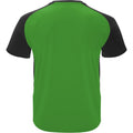 Fern Green-Solid Black - Back - Roly Unisex Adult Bugatti Sports T-Shirt