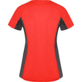 Red-Dark Lead - Back - Roly Womens-Ladies Shanghai Short-Sleeved Sports T-Shirt