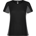 Solid Black - Front - Roly Womens-Ladies Shanghai Short-Sleeved Sports T-Shirt