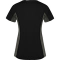 Solid Black - Back - Roly Womens-Ladies Shanghai Short-Sleeved Sports T-Shirt