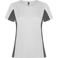 White-Dark Lead - Front - Roly Womens-Ladies Shanghai Short-Sleeved Sports T-Shirt