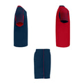 Red-Navy Blue - Side - Roly Unisex Adult Juve Sports Sports Set