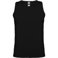 Solid Black - Front - Roly Mens Andre Sports Vest Top