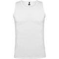 White - Front - Roly Mens Andre Sports Vest Top