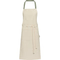 Heather Green-Natural - Back - Nia Recycled Cotton Apron