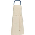 Ice Blue-Natural - Back - Nia Recycled Cotton Apron