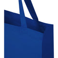 Royal Blue - Side - Madras Recycled Cotton Gusseted Tote Bag