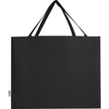 Solid Black - Front - Odessa Recycled Cotton Tote Bag