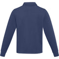 Navy - Back - Elevate Unisex Adult Clyde Organic Cotton Rugby Polo Sweatshirt