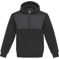 Solid Black - Front - Elevate Unisex Adult Evans Hooded Sherpa Fleece Recycled Sweater Top