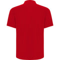 Red - Back - Roly Unisex Adult Centauro Premium Short-Sleeved Polo Shirt