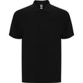 Solid Black - Front - Roly Unisex Adult Centauro Premium Short-Sleeved Polo Shirt