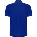 Blue - Back - Roly Mens Pegaso Premium Short-Sleeved Polo Shirt