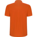 Orange - Back - Roly Mens Pegaso Premium Short-Sleeved Polo Shirt